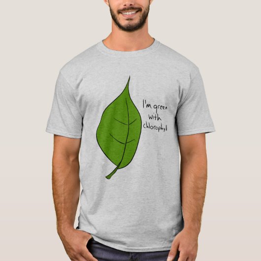 T-shirt Je suis vert avec de la chlorophylle (Devant)