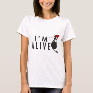 T-shirt Je suis vivant - pivert affiché par ivoire