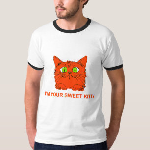 T-shirt Je suis votre douce minette - Chat rouge de l'arti