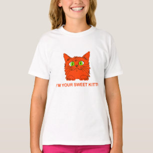 T-shirt Je suis votre douce minette - Chat rouge de l'arti