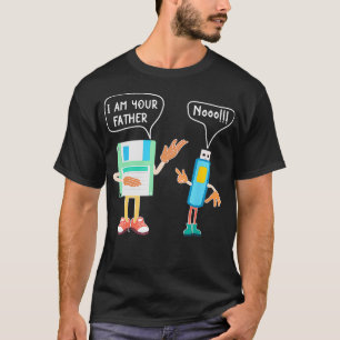 T-shirt Je suis votre père non disquette disquette USB Fun