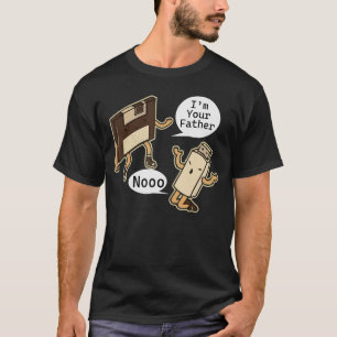 T-shirt Je suis votre père Noooo disquette et clé USB 1