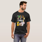 T-shirt Je suis Wild And Three Zoo Birthday Safari (Devant entier)