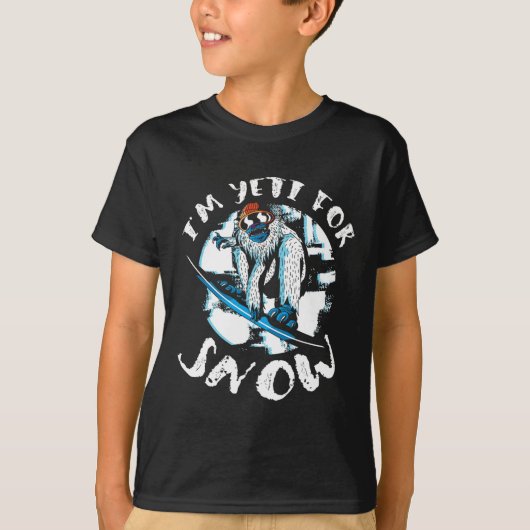 T-shirt Je suis Yeti pour Snow Bigfoot Sasquatch Snowboard (Devant)