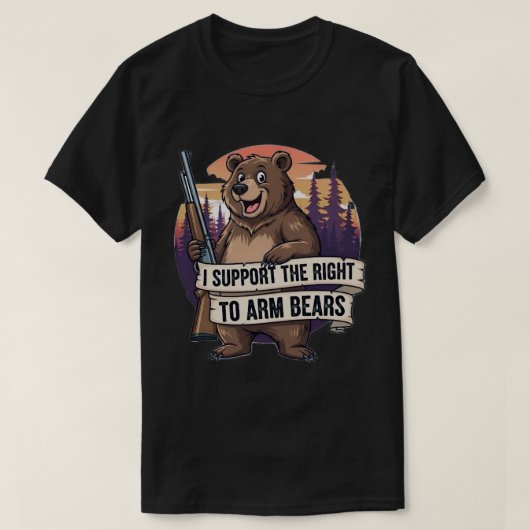 T-Shirt Je suppe le droit d'armer les ours (Design devant)