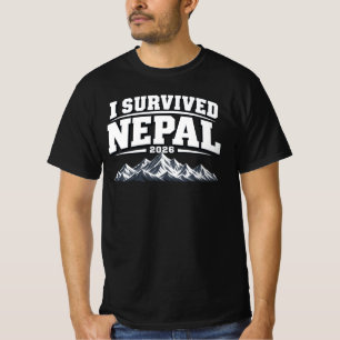 T-shirt Je Survivre Nepal 2026 Voyageur Australien Himalay