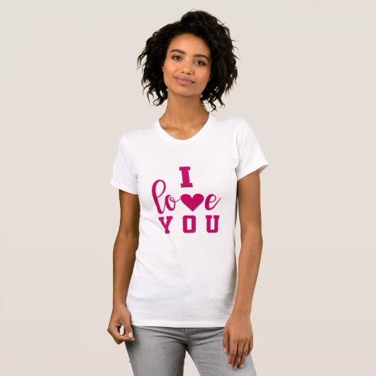 T-shirt Je t'aime (Devant entier)