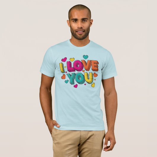 T-shirt Je t'aime (Devant entier)