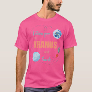 T-shirt Je T'Aime À Jupiter Et À L'Arrière Chemise Astrono