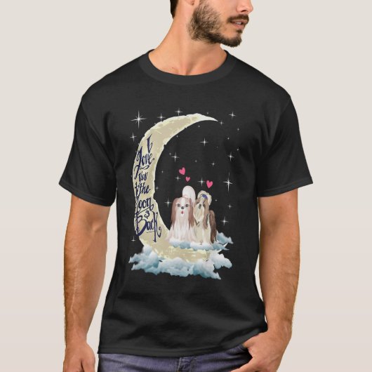 T-shirt Je T'Aime À Moon Shih Tzu 01 (Devant)