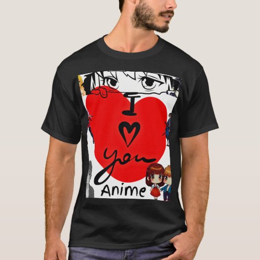 T-shirt Je T'Aime Anime (Devant)