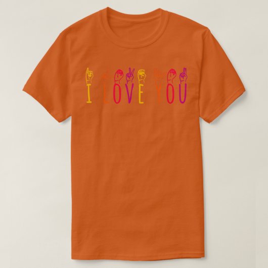 T-shirt Je t'aime ASL 12 (Design devant)