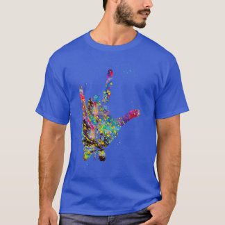 T-shirt Je t'aime ASL Hand Print