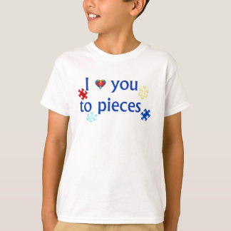 T-shirt Je t'aime aux morceaux la sensibilisation sur