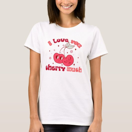 T-shirt Je T'Aime Beaucoup Cherry (Devant)