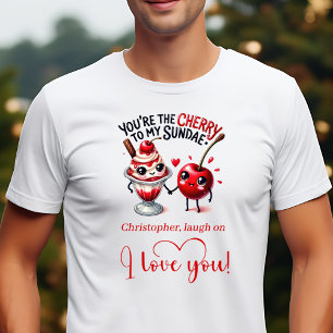 T-shirt Je T'Aime Cadeau Nourriture Drôle Saint-Valentin T