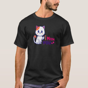 T-shirt Je t'aime Chat disant miaou Chats