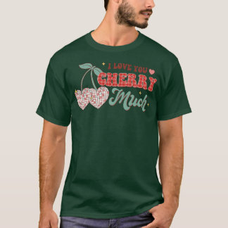T-shirt Je t'aime chérir beaucoup amusant rétro boule de d