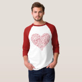 T-shirt Je t'aime coeur (rouge) (Devant entier)