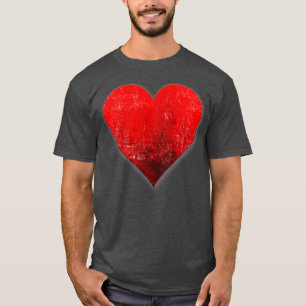 T-shirt Je t'aime Coeur Rouge Valentines Jour Emoticon