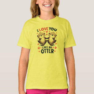 T-shirt Je t'aime comme aucun loutre mignon kawaii