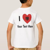 T-shirt JE T'AIME (Drapeau albanais en forme de cœur) Pers (Dos)