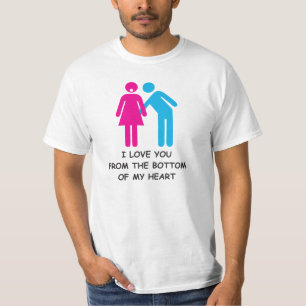 T-SHIRT JE T'AIME DU FOND DE MON COEUR