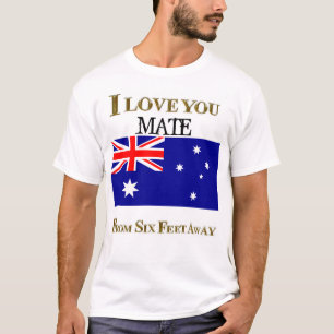 T-SHIRT JE T'AIME FAIRE FAIRE DEPUIS SIX PIEDS DE LÀ