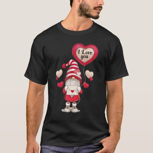 T-shirt Je t'aime Gnome Valentines Jour Mignonne V Jour Py (Devant)