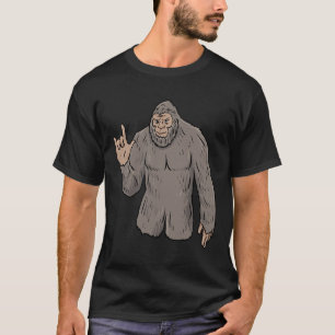 T-shirt Je t'aime Grand Pied Asl Geste de la main Sourds P