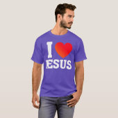 T-shirt Je t'aime Jésus fille (Devant entier)