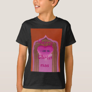 T-shirt Je t'aime Joyeux Coeur de Noël