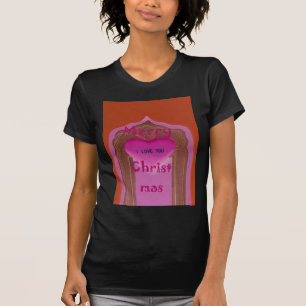 T-shirt Je t'aime Joyeux Coeur de Noël
