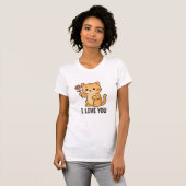 T-shirt Je t'aime Kitten (Devant entier)