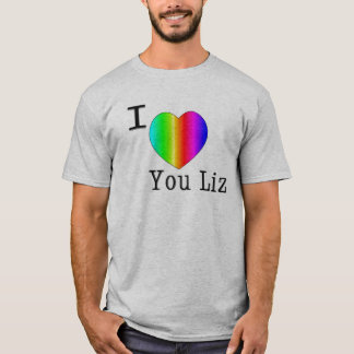 T-shirt Je t'aime Liz-Arc-en-ciel