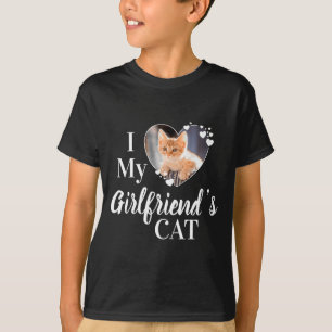 T-shirt Je T'aime Ma Copine Chat Photo T Shirt Personnalis