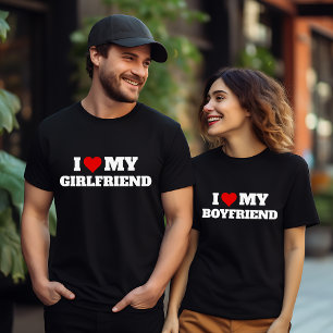 T-shirt Je T'aime Ma Copine Saint-Valentin Cœur