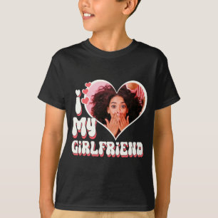 T-shirt Je T'aime Ma Petite Amie T Shirt Noir Personnalisé