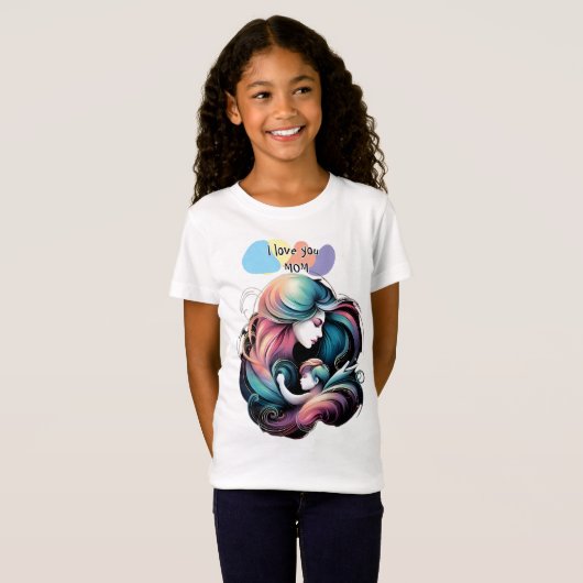 T-Shirt Je t'aime maman (Devant entier)