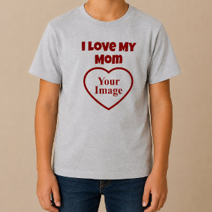 T-shirt Je t'aime Maman Photo
