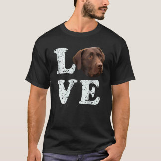 T-shirt Je T'aime Mon Chien Labrador Retriever au Chocolat