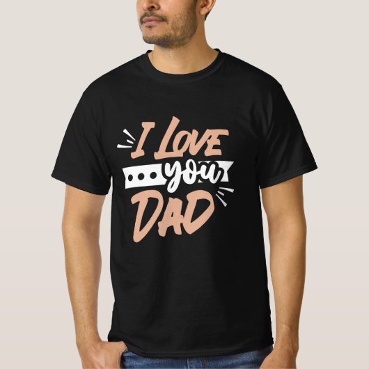 T-shirt Je t'aime papa (Devant)