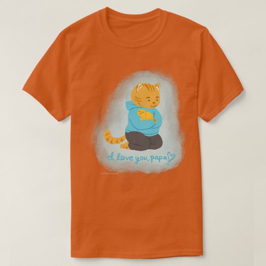 T-shirt Je t'aime papa (Design devant)