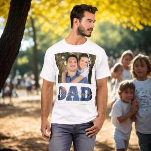 T-shirt Je t'aime Papa Photo Citation Customisée Père & Fi