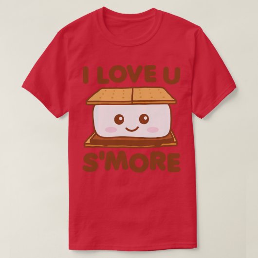 T-shirt Je T'Aime Plus Drôle Camping Smore Pun Dark 1 (Design devant)