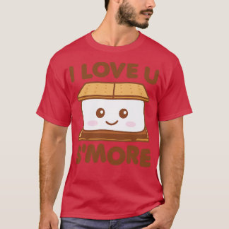 T-shirt Je T'Aime Plus Drôle Camping Smore Pun Dark 1