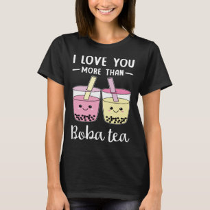 T-shirt Je T'Aime Plus Que Boba Tea Bubble Milk