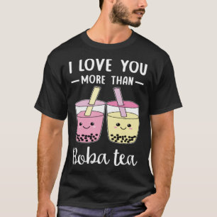 T-shirt Je T'Aime Plus Que Boba Tea Bubble Milk