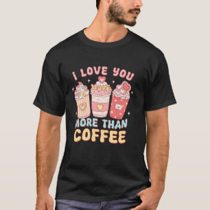 T-shirt Je T'Aime Plus Que Café Coeur Candy Retro Vale