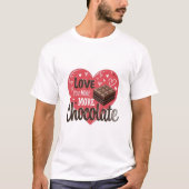 T-shirt Je t'aime plus que le chocolat (Devant)